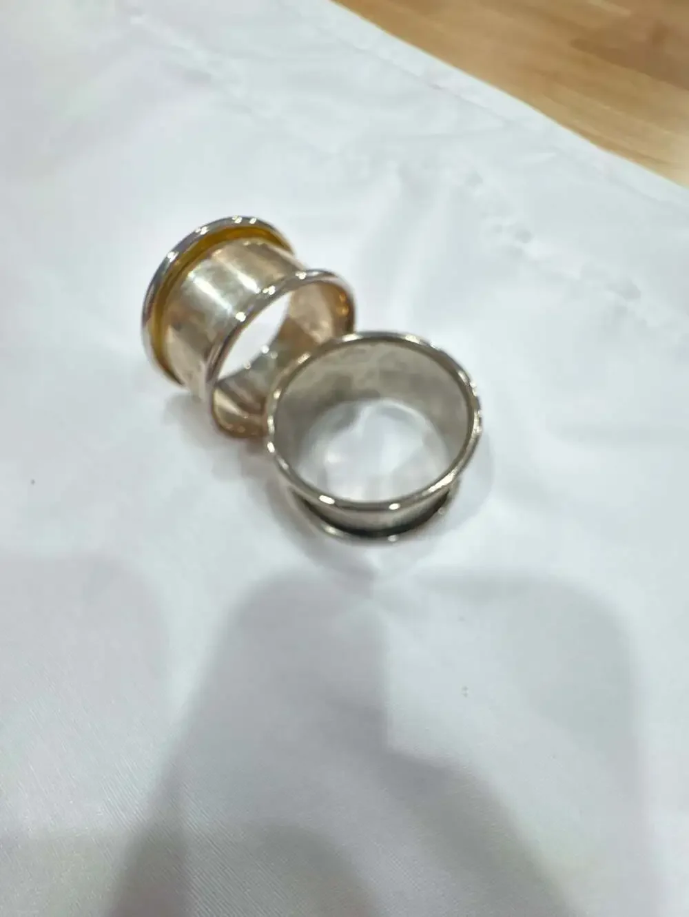 Vintage Sheridan Silverplated Napkin Rings, Set of 2
